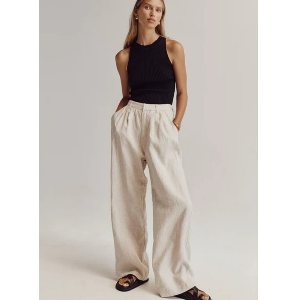 DISSH Norah Linen Wide-Leg Pants